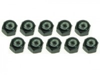 Tuercas Autoblocantes Aluminio Negras 3mm radio control    3RAC-N30/BL